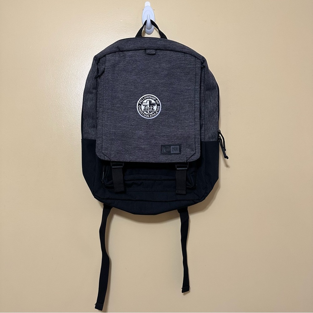 New Era Legacy Backpack Fellowship Of Christian Athletes Logo Is Gray/Black